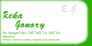 reka gomory business card